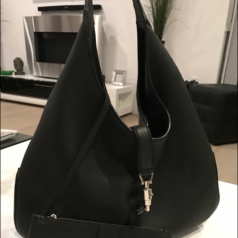 Gucci Soft Leather Hobo Shoulder Purse